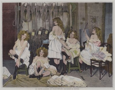 Le sorelle Barrison al Folies-Bergère durante un cambio di costume da French Photographer