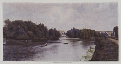 Il fiume Marna e il viadotto di Nogent, Francia da French Photographer