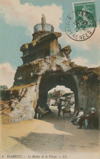 La Roccia della Vergine Benedetta a Biarritz, Francia da French Photographer