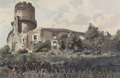 Volvic, antico castello di Tournoël, vista d