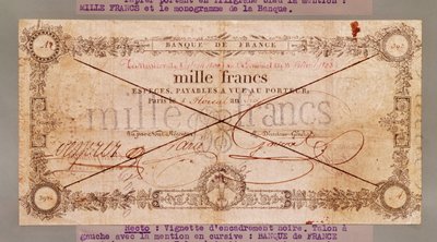 Banconota da 1000 franchi dell