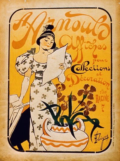Poster di A. Anouls per collezione e decorazione, Rue Racine, Parigi da French School