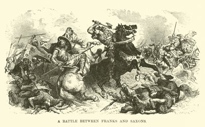 Battaglia tra Franchi e Sassoni da French School