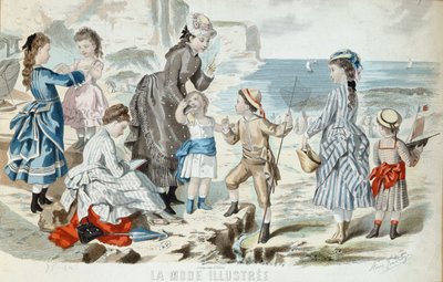 Una spiaggia in Normandia, 1875 da French School