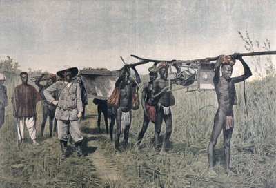Un Convoglio sulla Missione Marchand nel 1898, da Le Petit Journal, 1899 da French School