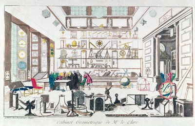 Studio di geometria, dopo Sebastien Le Clerc, 1717 da French School