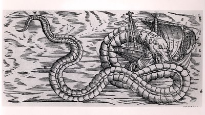 Un serpente marino gigante da French School