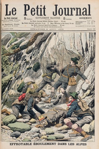 Una Spaventosa Frana in Tirolo, illustrazione da 
