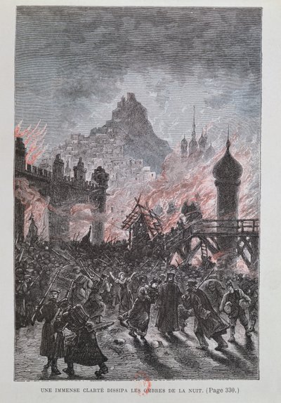 Una grande luce dissipò le ombre, da Michele Strogoff di Jules Verne (1828-1905) 1893 da French School