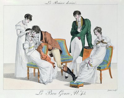 Un gioco di baci, inizio XIX secolo da French School