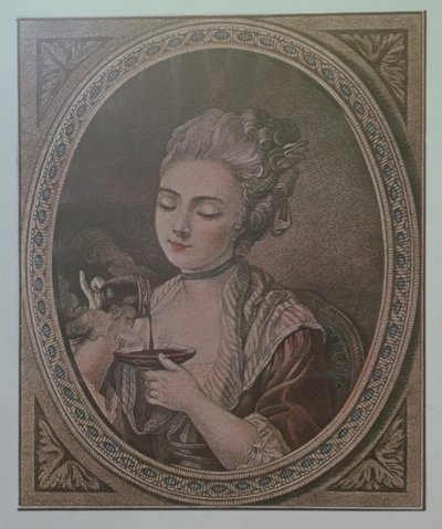 Una signora che beve cioccolata da French School