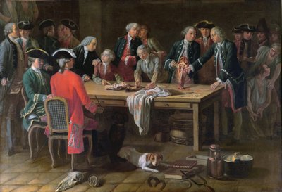 Lezione di anatomia ippiatra con Philippe-Etienne Lafosse (1738-1820) da French School