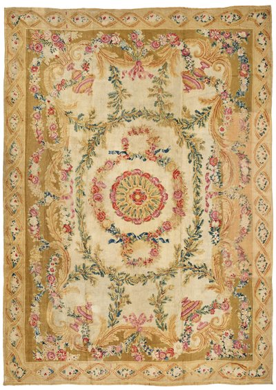 Un tappeto a pelo Aubusson di Luigi XVI, Francia, fine XVIII secolo da French School