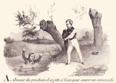 A: Amore del prossimo, si getta in acqua per salvare un compagno da French School