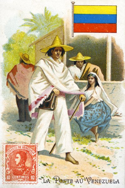 Un postino in Venezuela, fine XIX secolo da French School