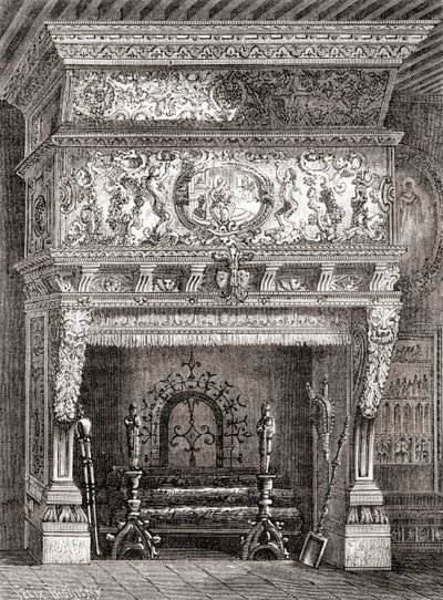 Un camino rinascimentale nel Museo di Cluny, Parigi, Francia, da 