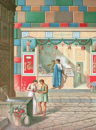 Un ristorante nella strada, Pompei da French School