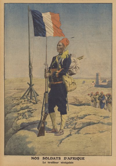 Un tirailleur senegalese in Francia Africa da French School
