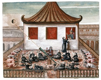 Eclissi solare in Siam, c.1700 da French School
