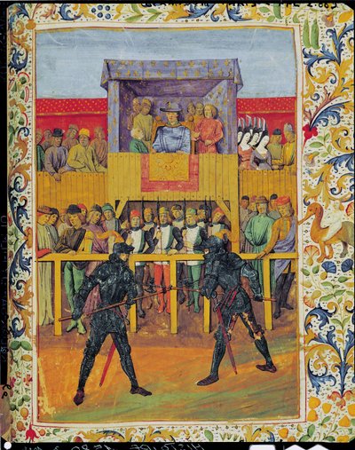 Un torneo di combattimento corpo a corpo, da Le Jouvencel di Jean de Bueil da French School
