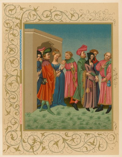 Il seguito di una giovane madre da French School