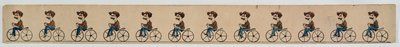 Una banda di zoetrope che raffigura un ciclista da French School