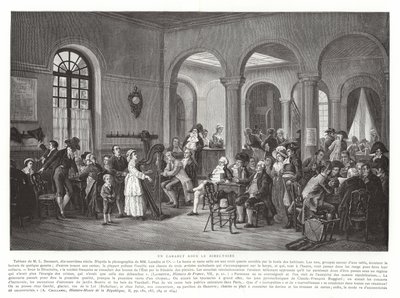 Un cabaret sotto il Direttorio, Rivoluzione Francese, 1795-1799 da French School