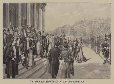 Un grande matrimonio alla Chiesa della Madeleine, Parigi da French School
