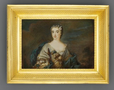 Una signora chiamata Louise-Jeanne de Durfot, Duchessa de Mazarin et de la Meilleraye, c.1750 da French School
