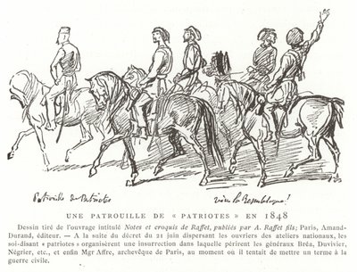 Una pattuglia di patrioti, Francia, 1848 da French School