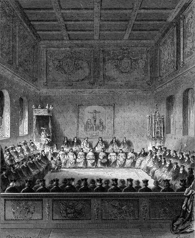 Una seduta al Parlamento di Bretagna nel 1613 da French School