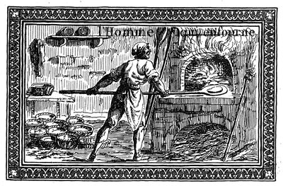 Vignetta raffigurante la panificazione (incisione) da French School