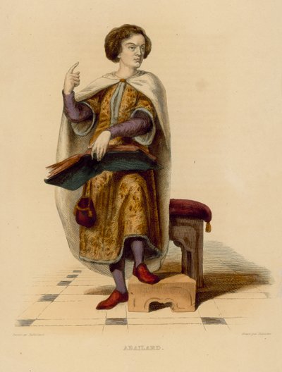 Abailard (incisione colorata) da French School