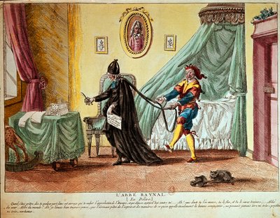 Abbé Raynal in delirio, c.1790 da French School