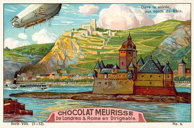 Sopra le rive del Reno di sera da French School