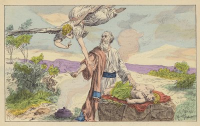 Il sacrificio di Isacco da parte di Abramo da French School