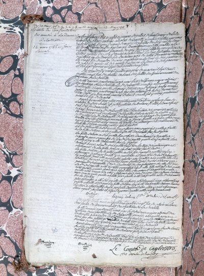 Resoconto del confronto tra la Contessa de la Motte e Cagliostro durante il processo riguardante la collana della Regina, 24 maggio 1786 da French School