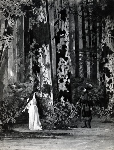 Atto I, Scena 1 di Pelleas et Melisande di Debussy, da una fotografia della prima produzione nell