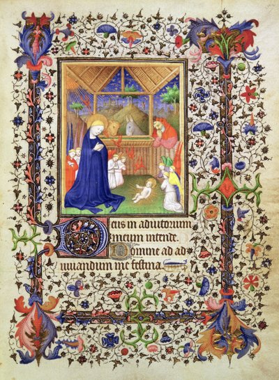 Natività, dalle Ore del Cavaliere, c.1420 da French School