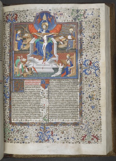 La Trinità e i quattro Evangelisti da French School