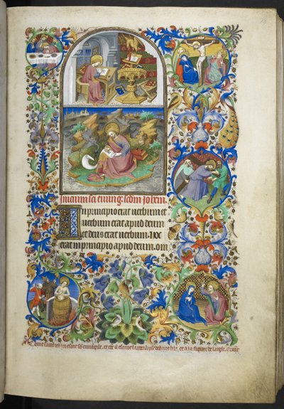 Estratti del Vangelo inclusi estratti da Giovanni, Luca, Matteo e Marco, dal Libro delle Ore (Le Ore di Bedford) c.1410-30 da French School
