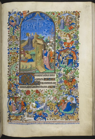Agonia nel Giardino, con scene aggiuntive nel bordo, da Libro delle Ore (The Bedford Hours) c.1410-30 da French School