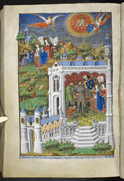 Leggenda dei Fleurs de Lys, dal Libro delle Ore (Le Ore di Bedford) c.1410-30 da French School