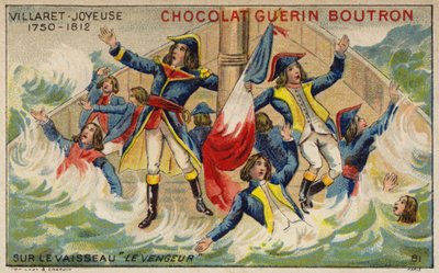 Ammiraglio Villaret de Joyeuse a bordo della sua nave affondante Vengeur du Peuple da French School