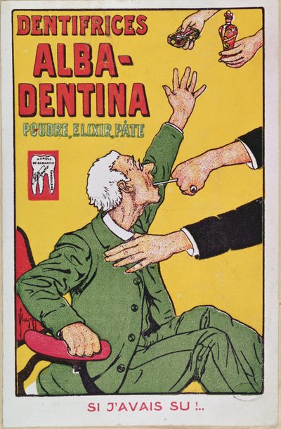 Pubblicità del dentifricio Alba-Dentina, c.1900 da French School