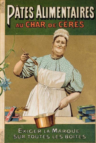 Pubblicità per la pasta Au Char de Ceres, c.1900 da French School