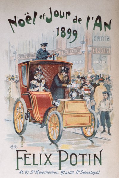 Pubblicità per Felix Potin, Natale e Capodanno 1899 da French School