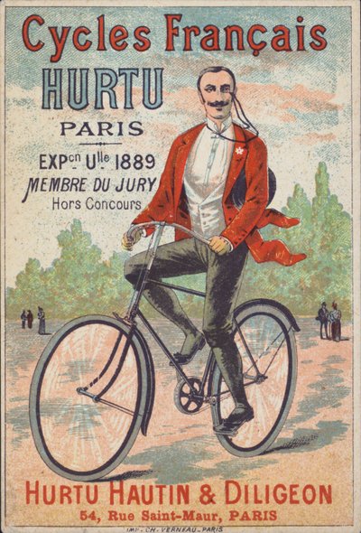 Pubblicità per biciclette Hurtu Hautin & Diligeon, Parigi da French School