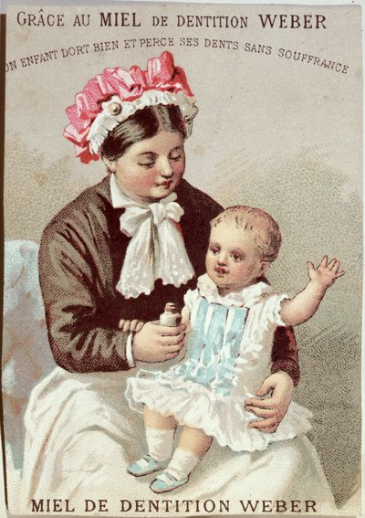 Pubblicità del gel per la dentizione Weber, c.1880-90 da French School