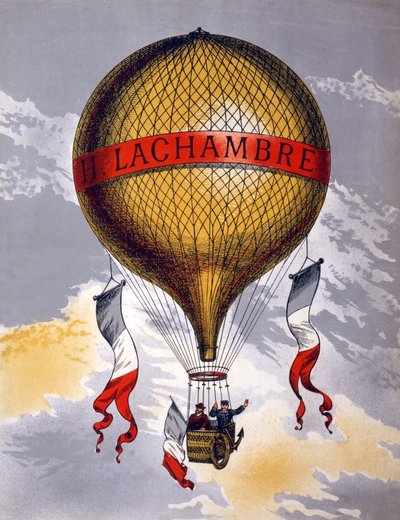 Pubblicità per mongolfiere prodotte da H. Lachambre, 1880-1900 da French School